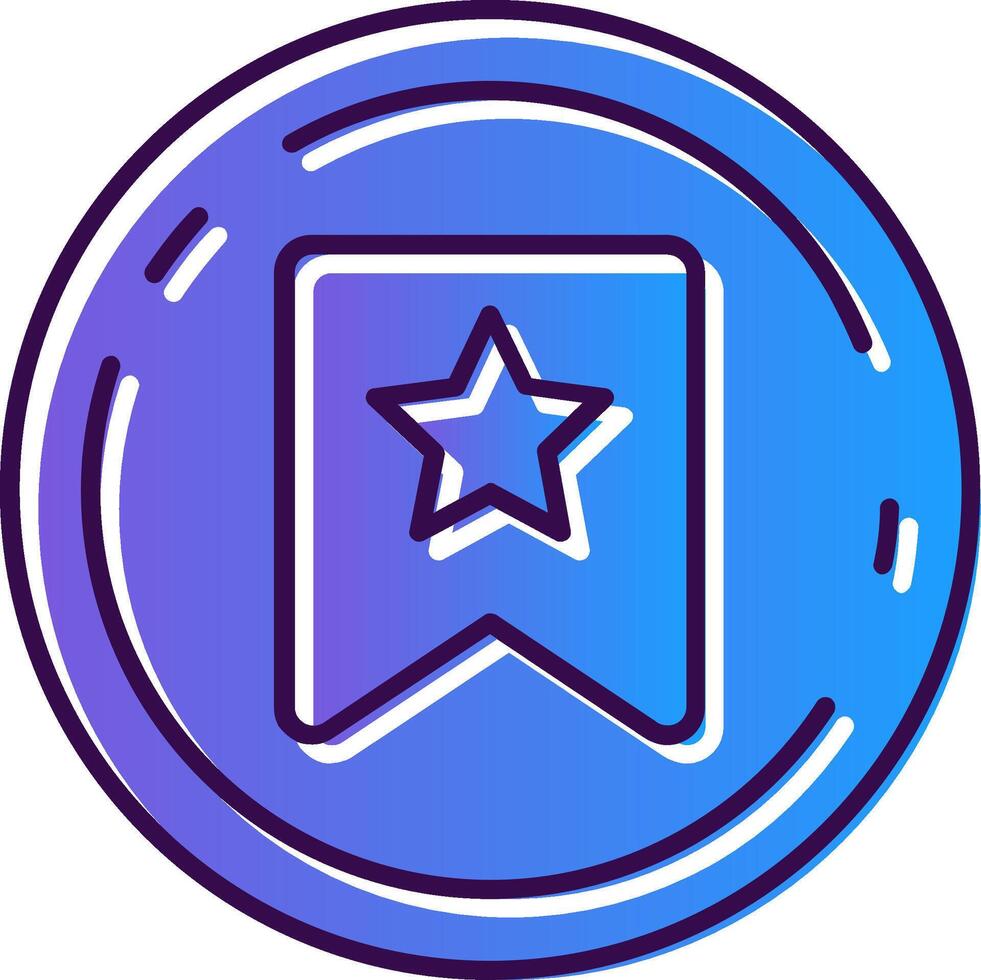 Bookmark Gradient Filled Icon vector