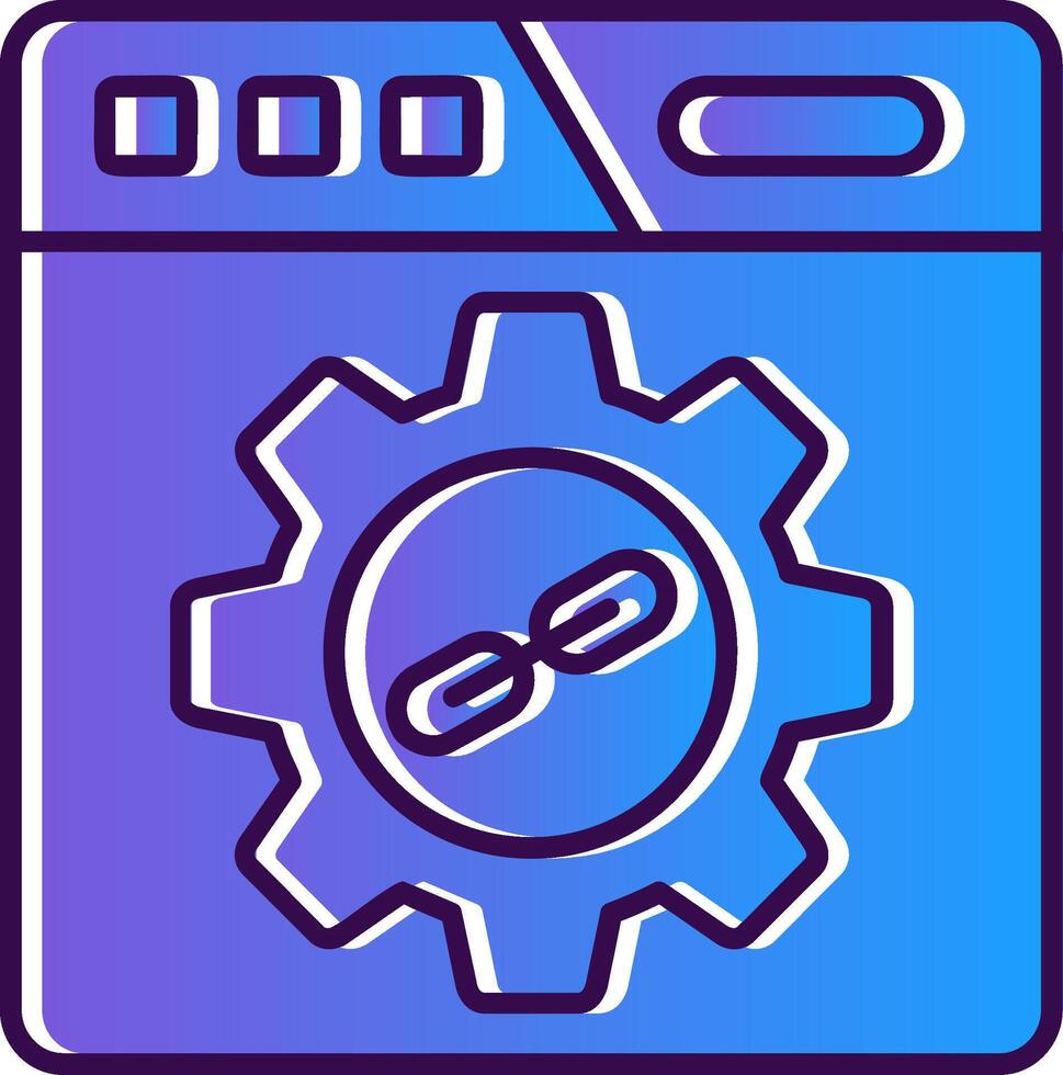 Backlink Gradient Filled Icon vector