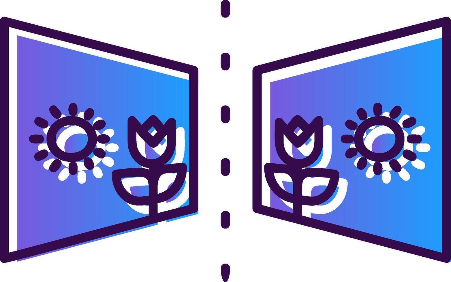 Flip Gradient Filled Icon vector