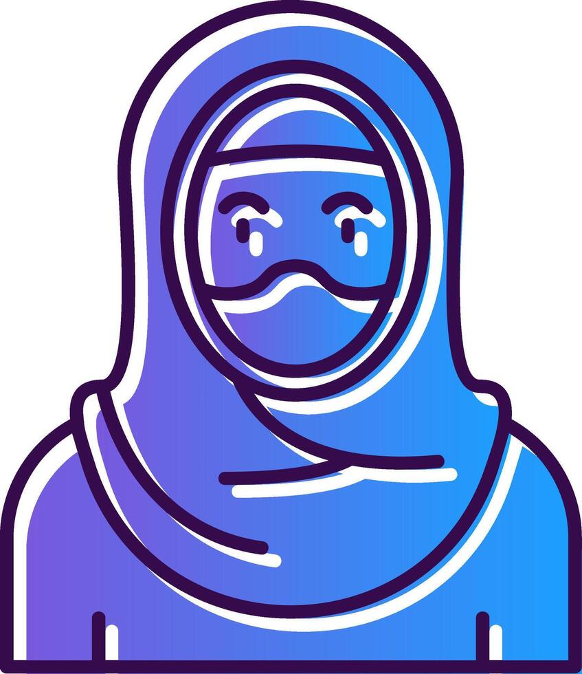 Muslim Gradient Filled Icon vector