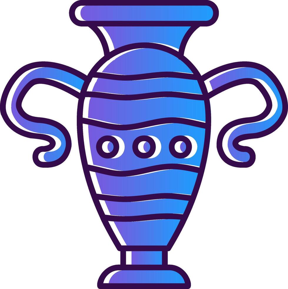 Vase Gradient Filled Icon vector