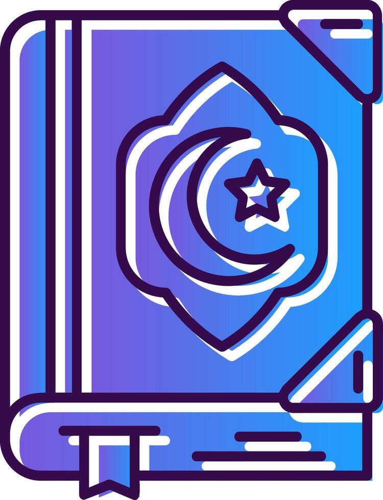 Quran Gradient Filled Icon vector