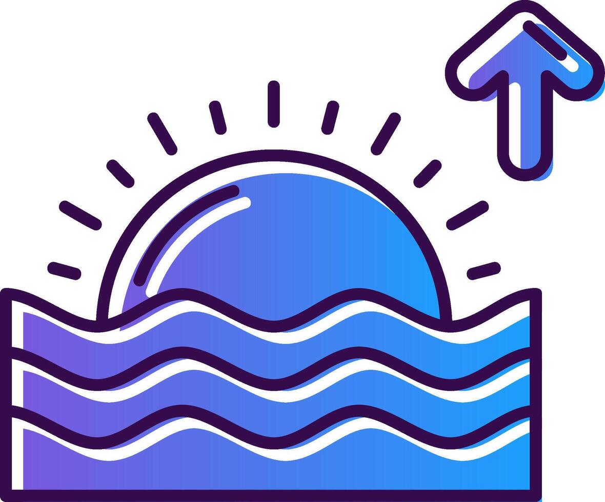 Sunrise Gradient Filled Icon vector