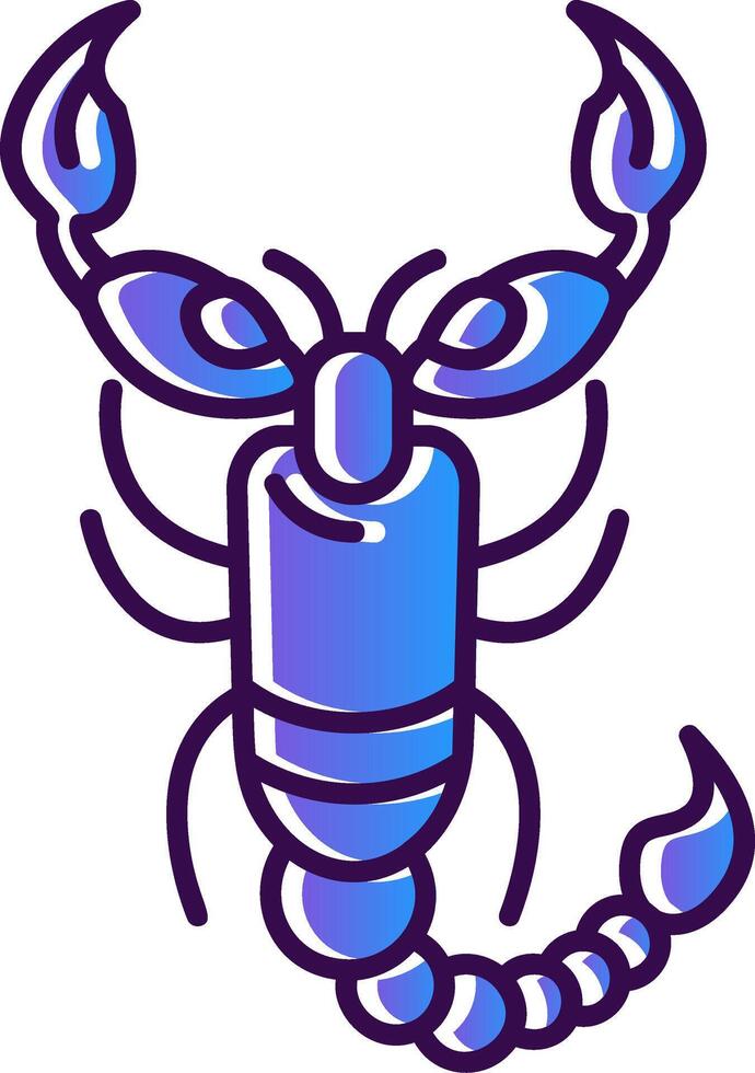 Scorpion Gradient Filled Icon vector