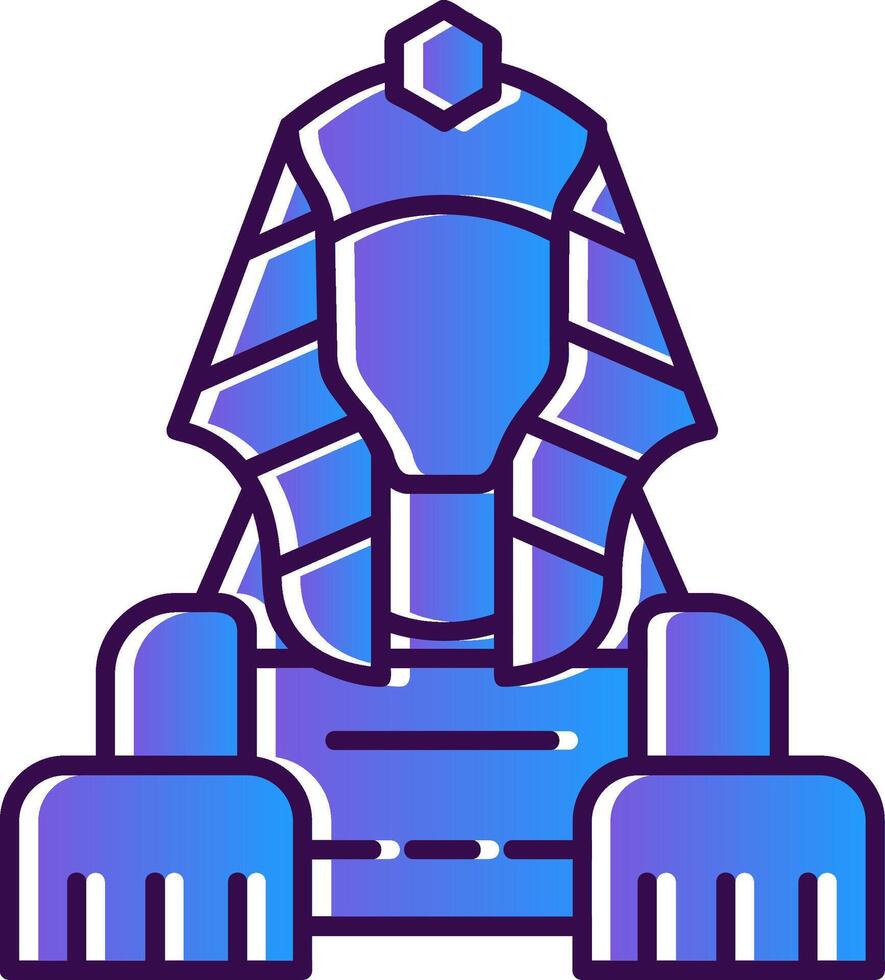 Sphinx Gradient Filled Icon vector