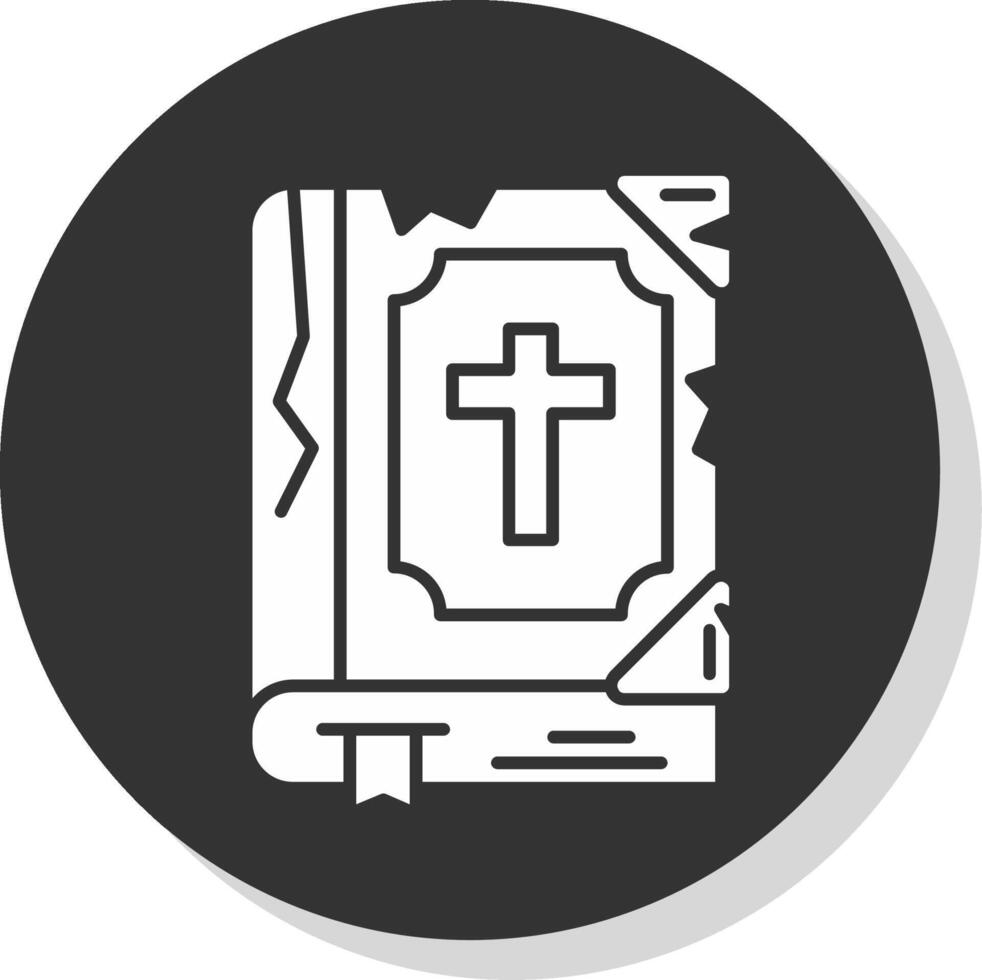 Biblia glifo gris circulo icono vector