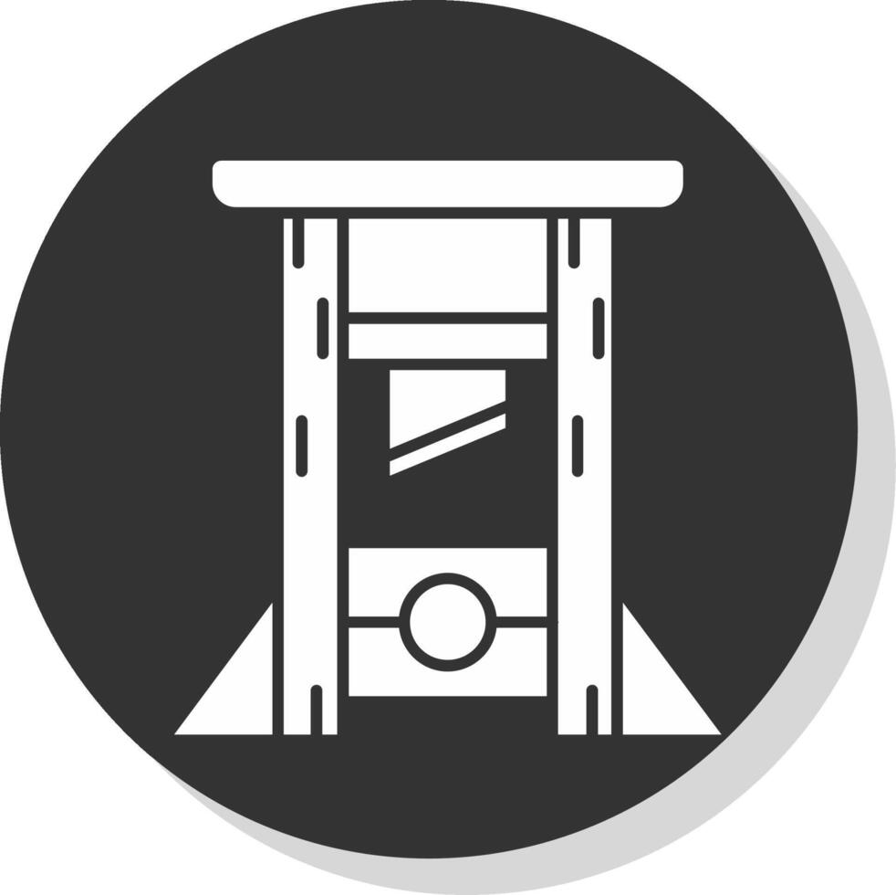 Guilotine Glyph Grey Circle Icon vector