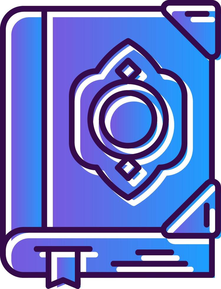 Quran Gradient Filled Icon vector