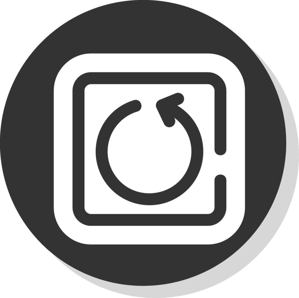 Undo Glyph Grey Circle Icon vector