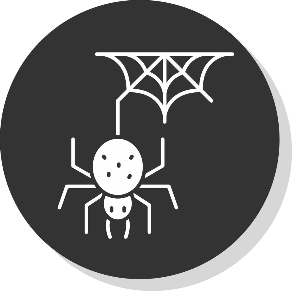 Spider Glyph Grey Circle Icon vector