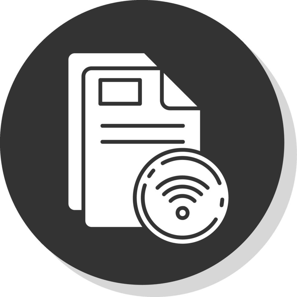 Wifi Glyph Grey Circle Icon vector