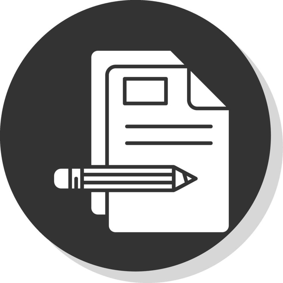 Edit Glyph Grey Circle Icon vector