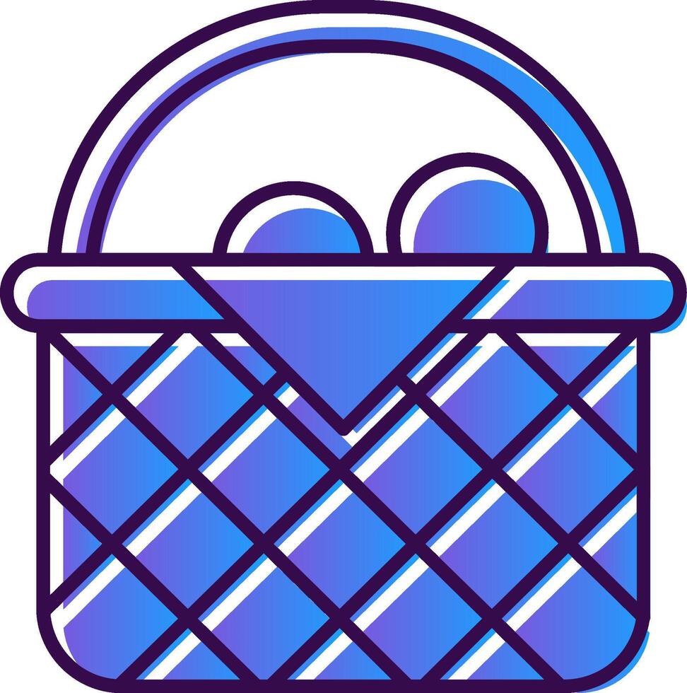 Basket Gradient Filled Icon vector