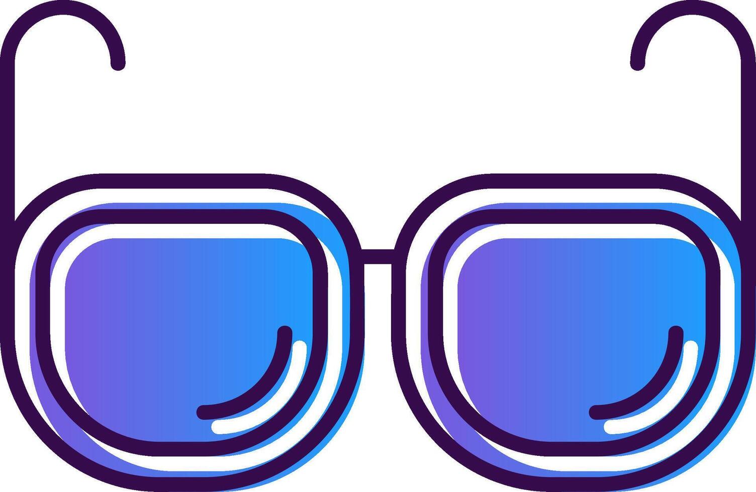 Eyeglasses Gradient Filled Icon vector