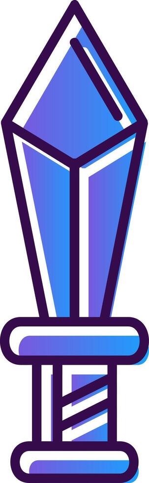 Dagger Gradient Filled Icon vector