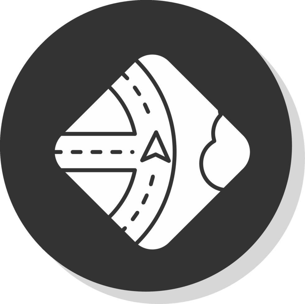 Navigation Glyph Grey Circle Icon vector