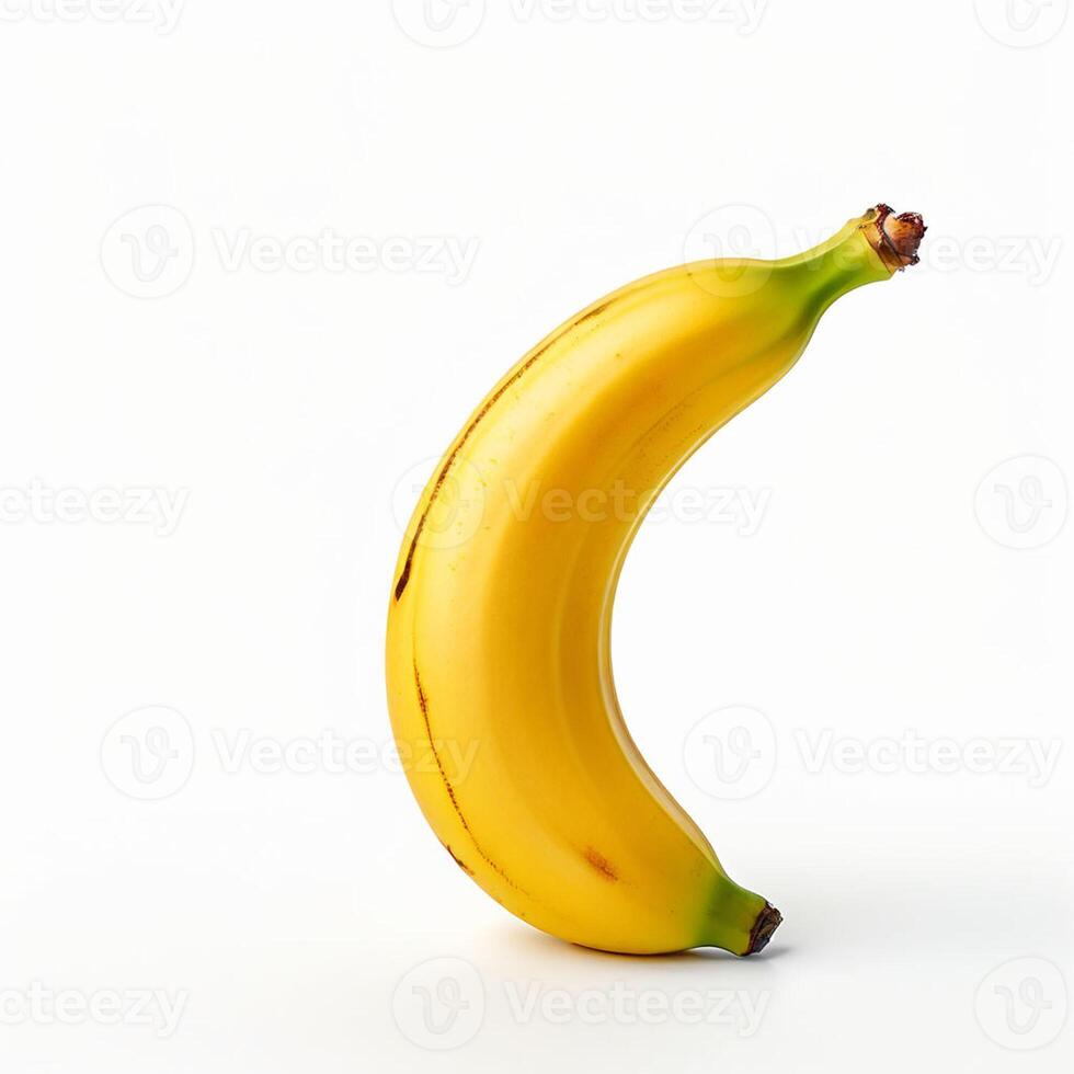 AI generated banana with clear white background photo