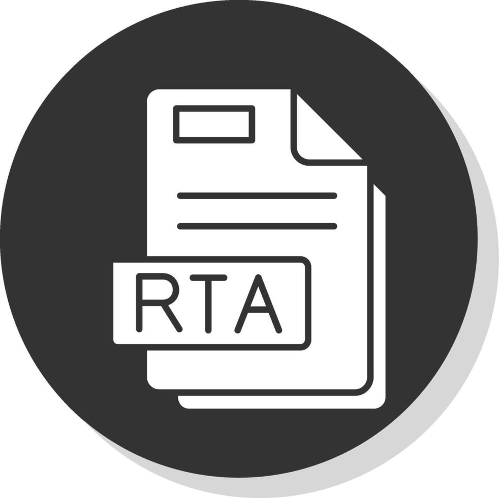 Rta Glyph Grey Circle Icon vector