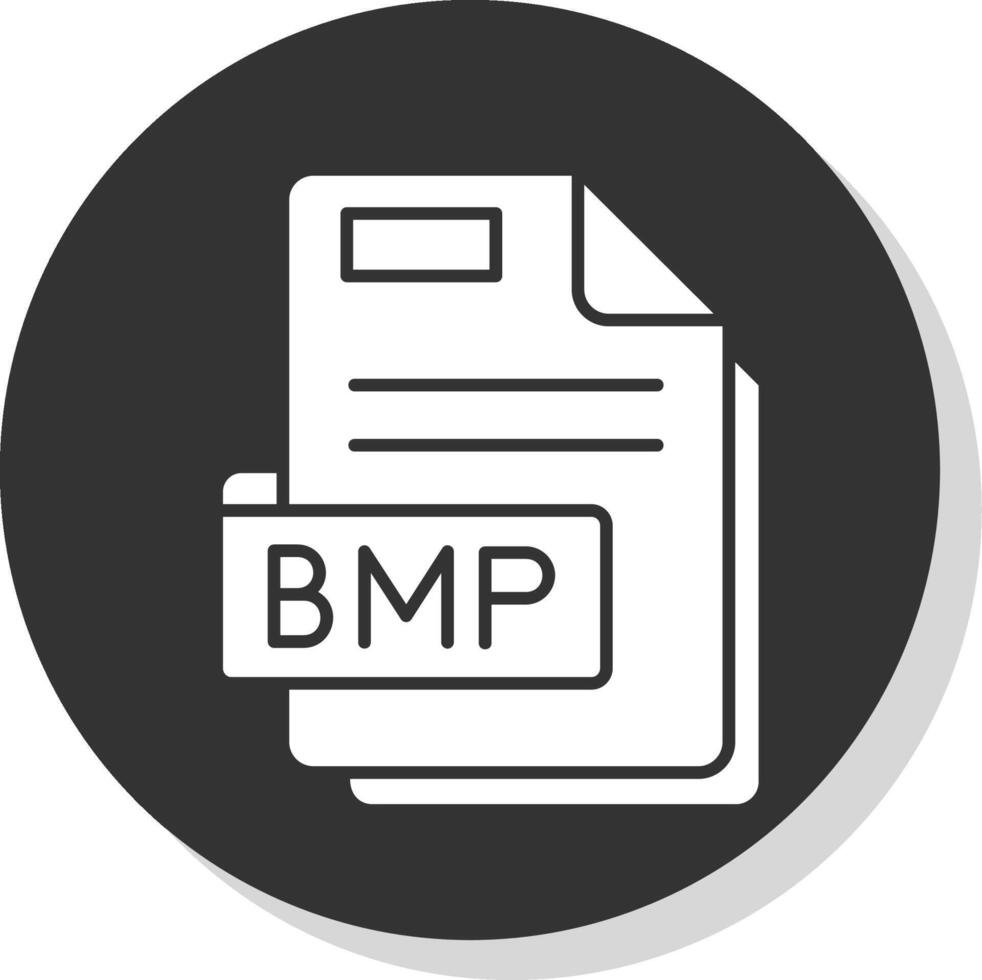 Bmp Glyph Grey Circle Icon vector