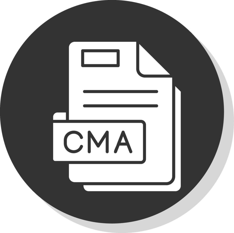 Cma Glyph Grey Circle Icon vector