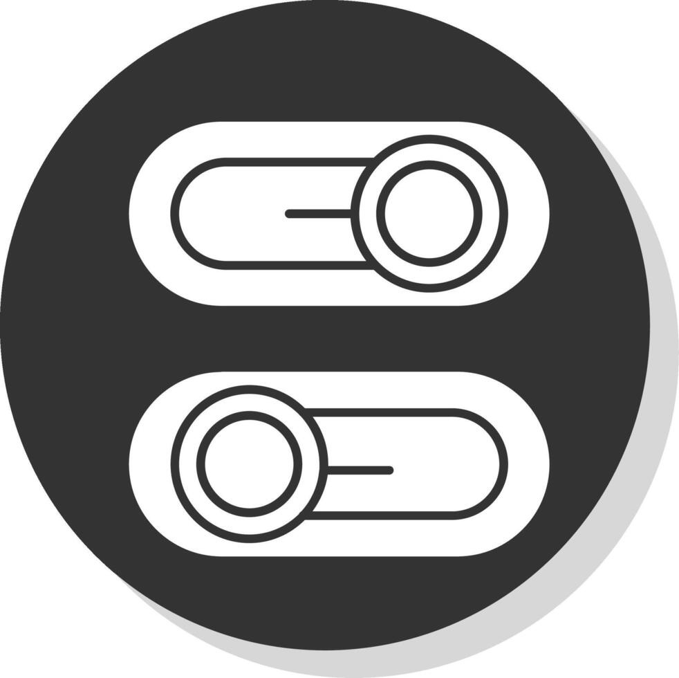Switch Glyph Grey Circle Icon vector