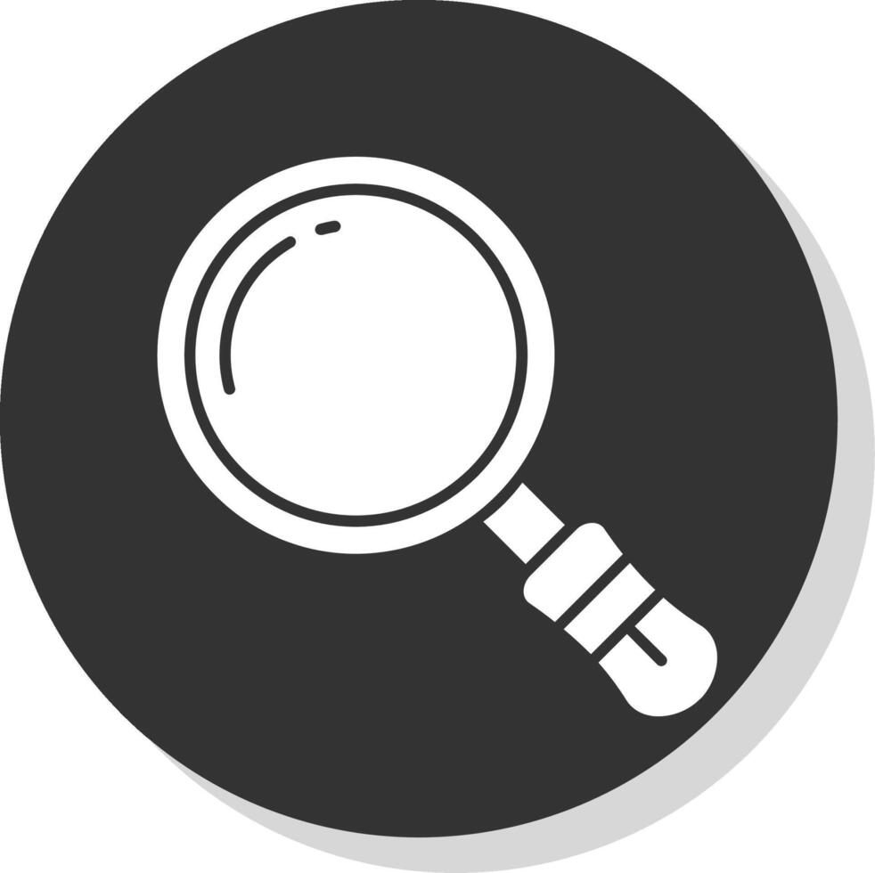 Search Glyph Grey Circle Icon vector