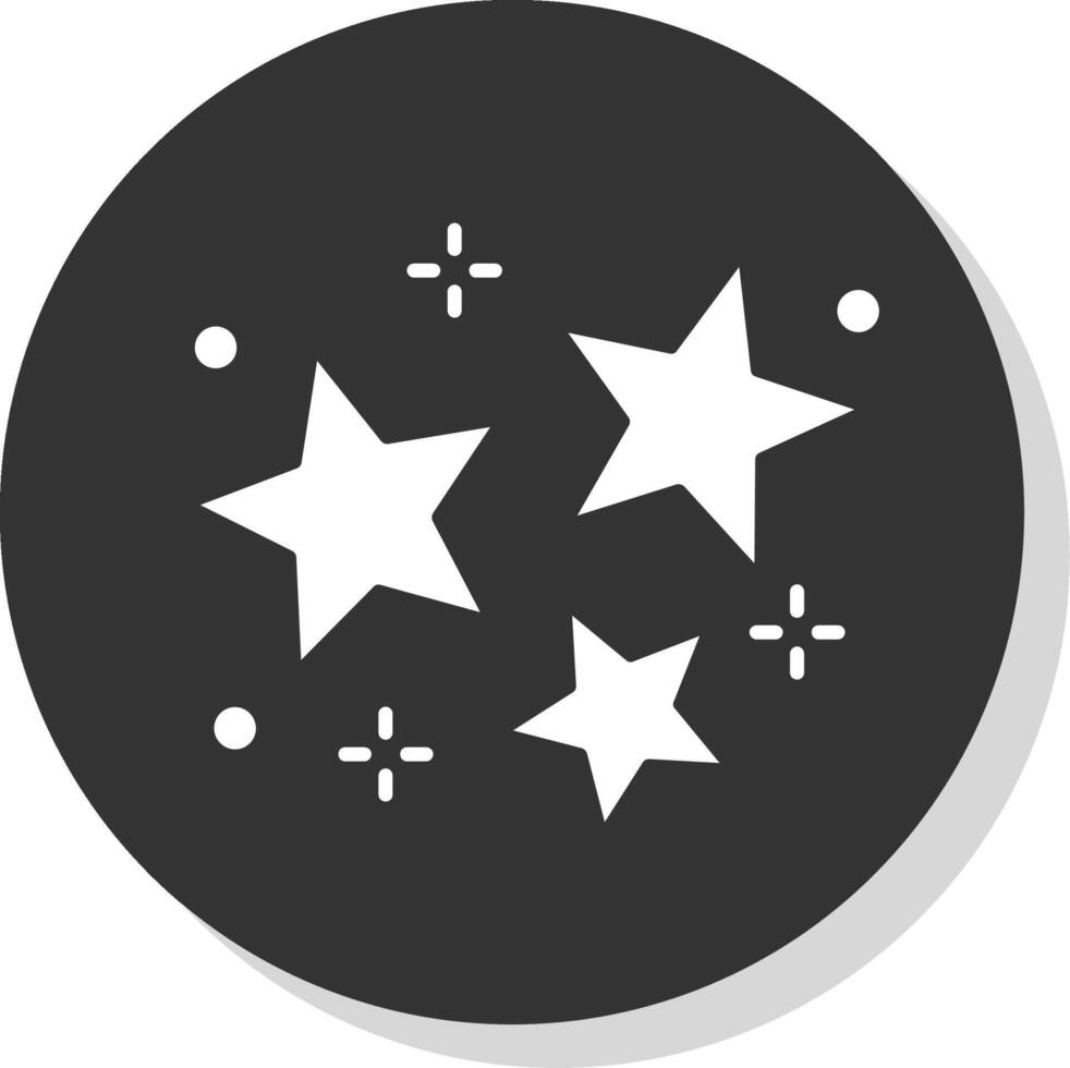 Star Glyph Grey Circle Icon vector