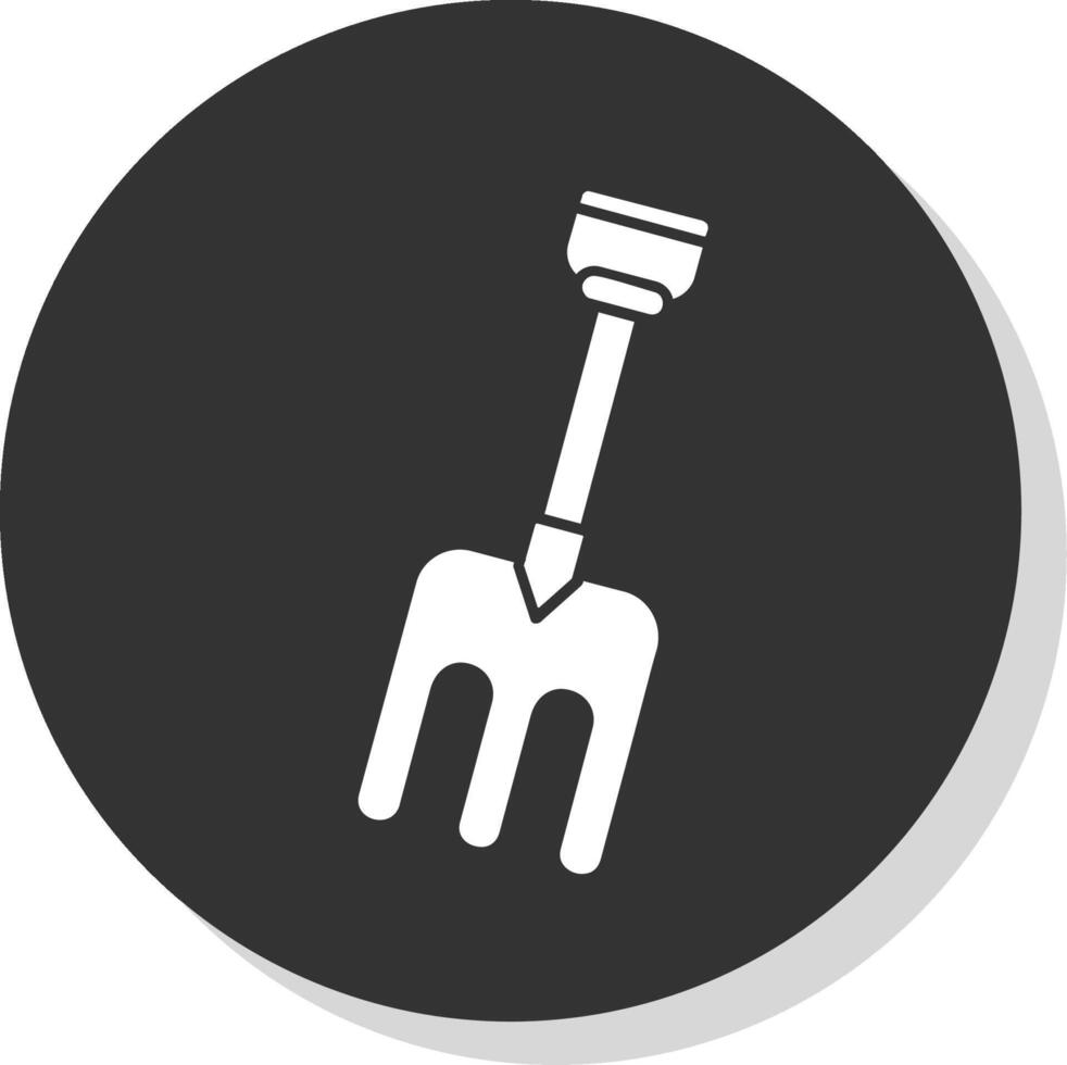 Fork Glyph Grey Circle Icon vector