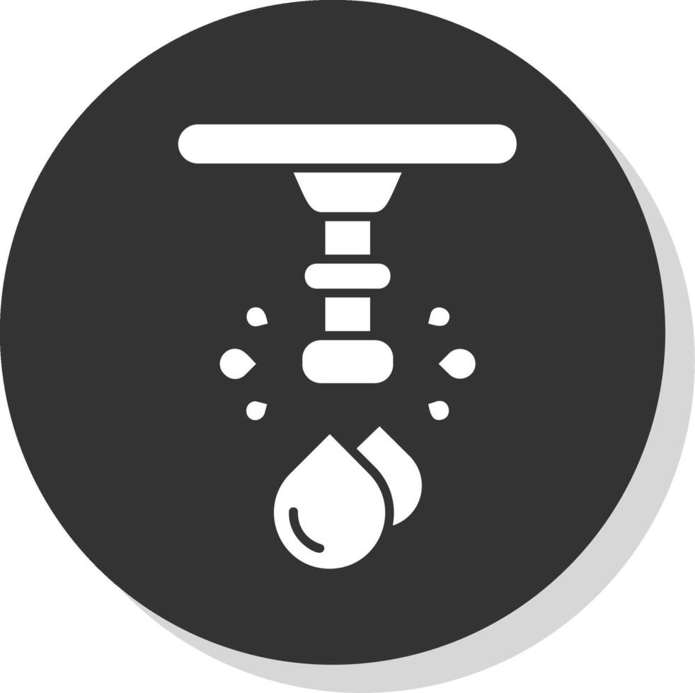 Water Glyph Grey Circle Icon vector