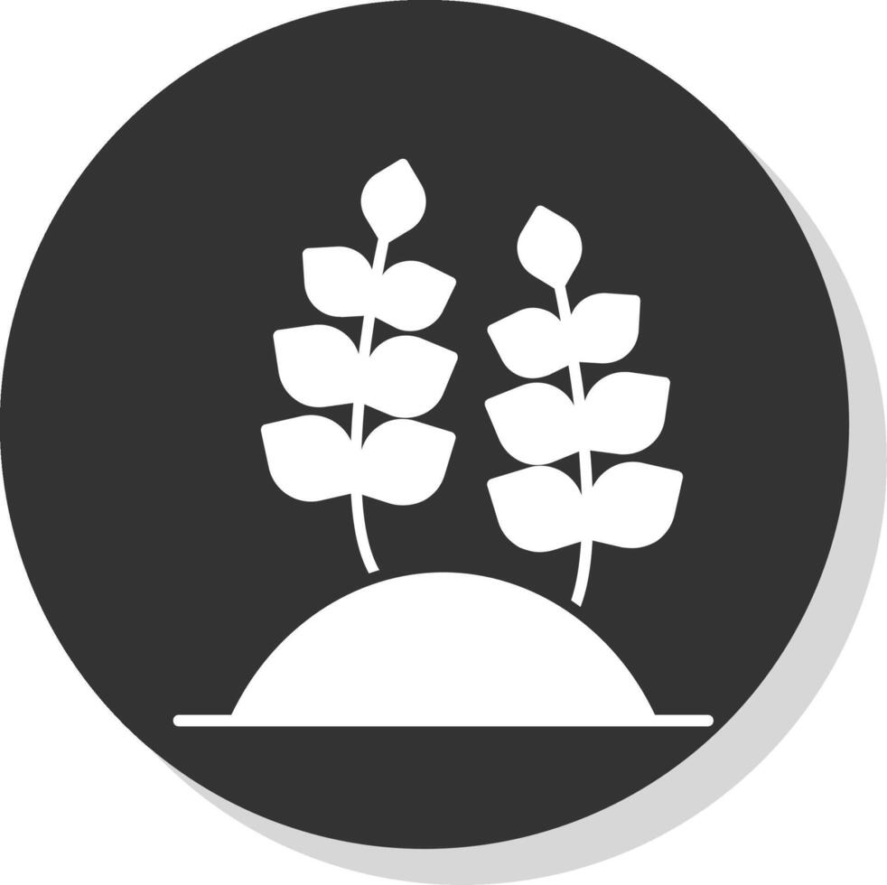 Wheat Glyph Grey Circle Icon vector