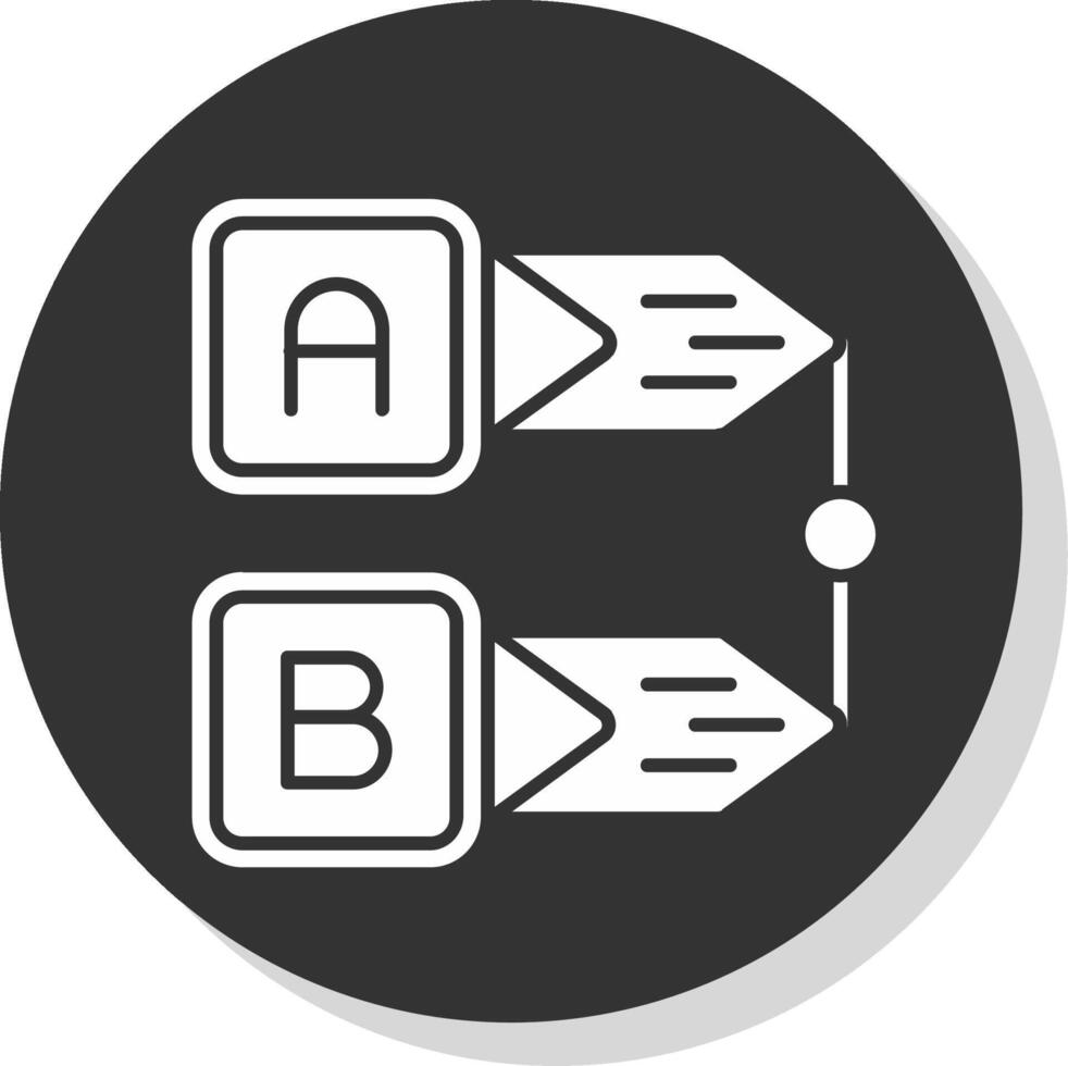 diagrama glifo gris circulo icono vector