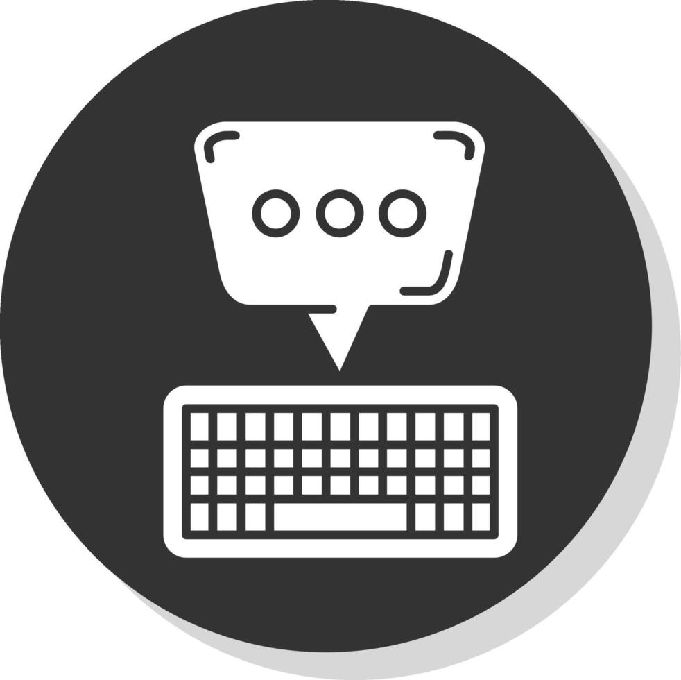 Keyboard Glyph Grey Circle Icon vector