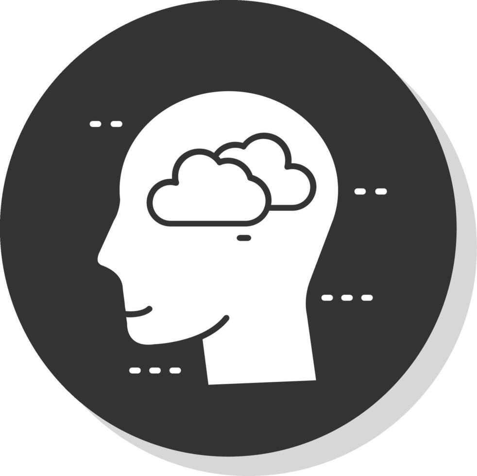 Cloud Glyph Grey Circle Icon vector