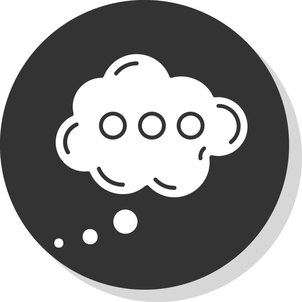 Cloud Glyph Grey Circle Icon vector