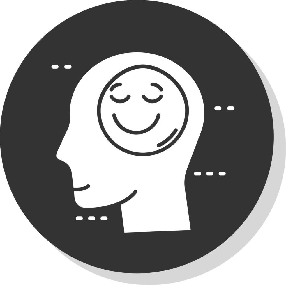 Happiness Glyph Grey Circle Icon vector