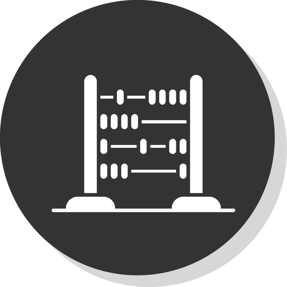 Abacus Glyph Grey Circle Icon vector