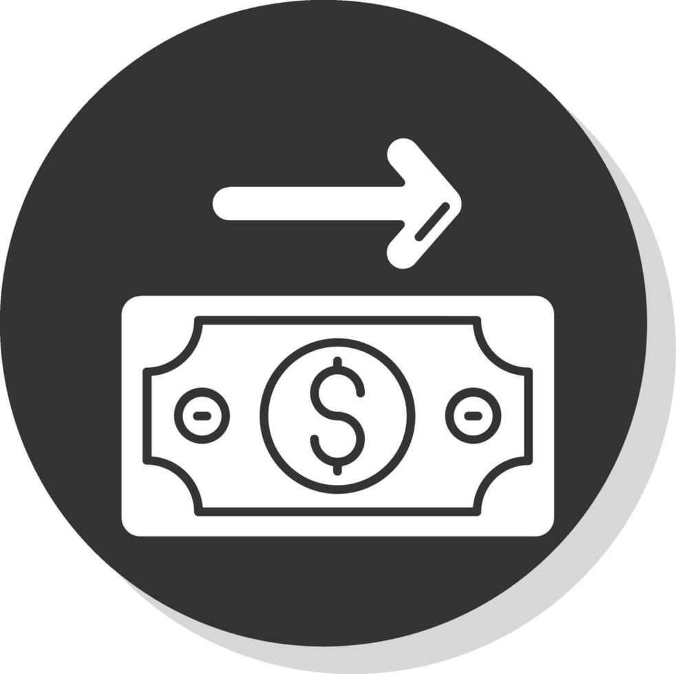 Payment Glyph Grey Circle Icon vector