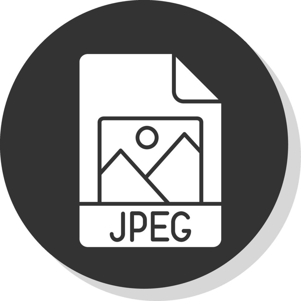 Jpg Glyph Grey Circle Icon vector