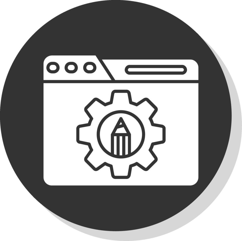 Settings Glyph Grey Circle Icon vector