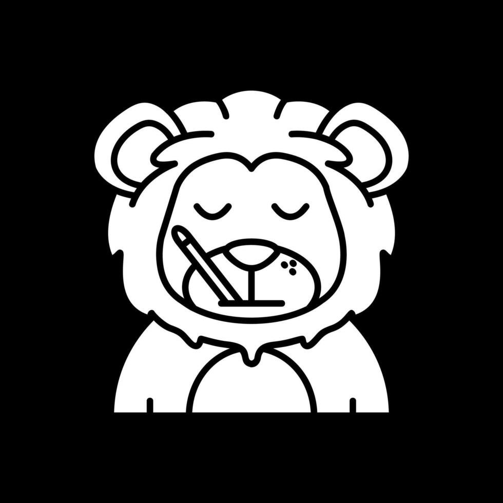 Sick Glyph Inverted Icon vector