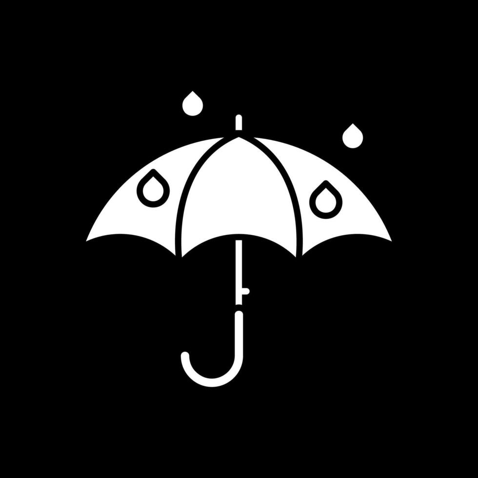icono de glifo de paraguas invertido vector