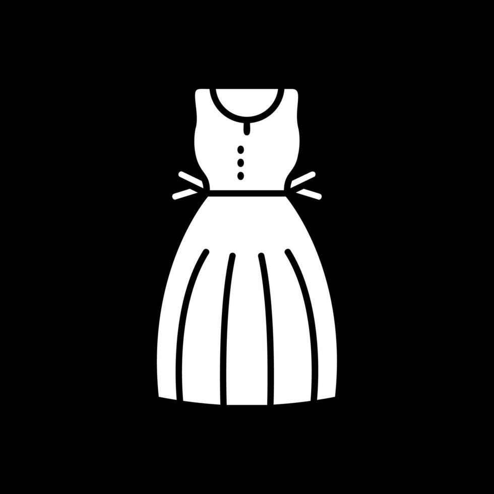 Sundress Glyph Inverted Icon vector