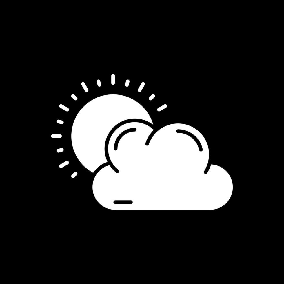 Weather Glyph Inverted Icon vector