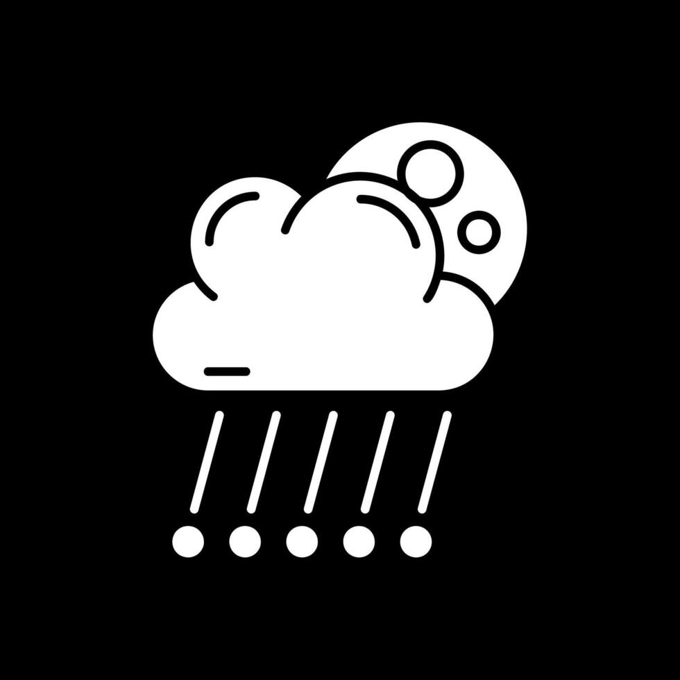 Hail Glyph Inverted Icon vector