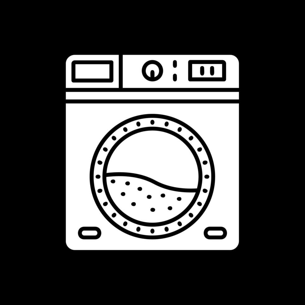 Laundry Glyph Inverted Icon vector