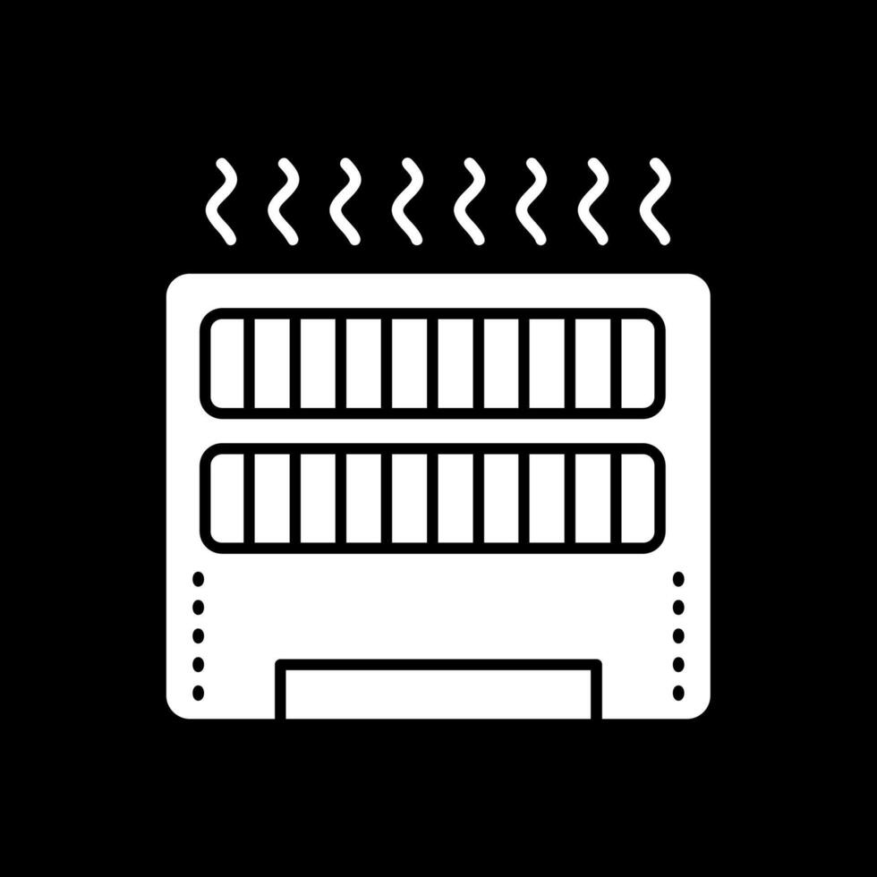 Heater Glyph Inverted Icon vector