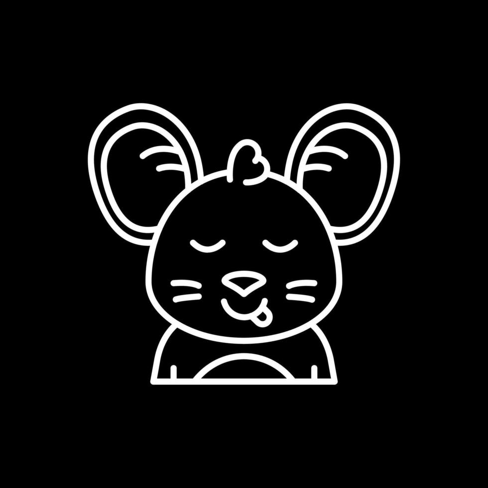 Tongue Line Inverted Icon vector