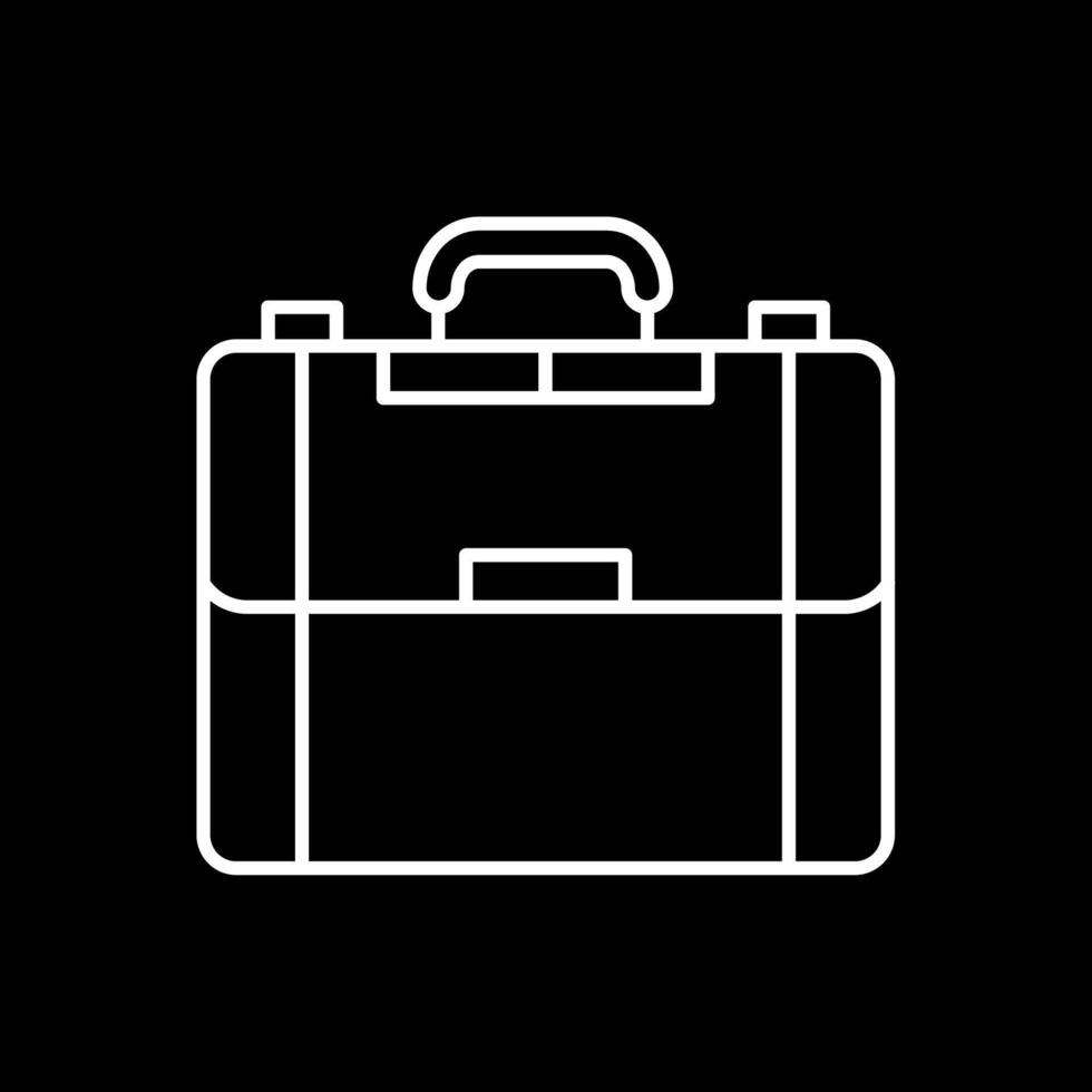 Briefcase Line Inverted Icon vector