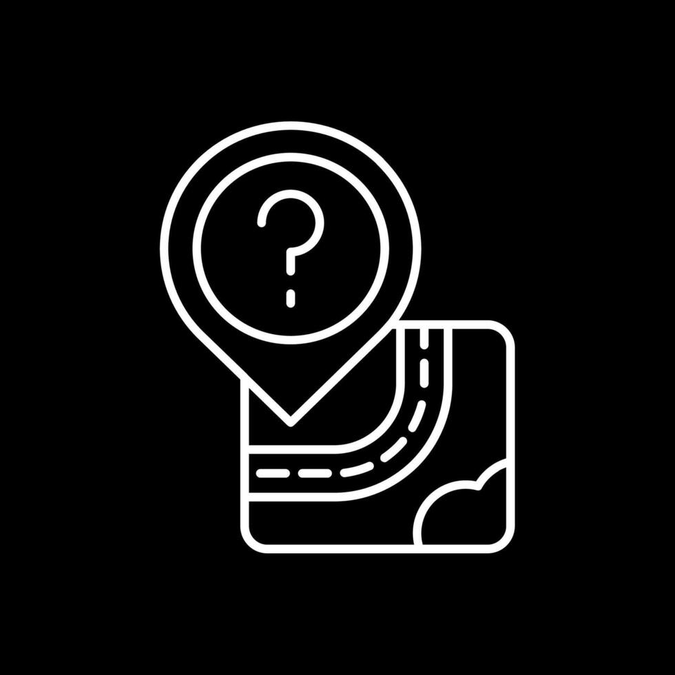 Question Line Inverted Icon vector