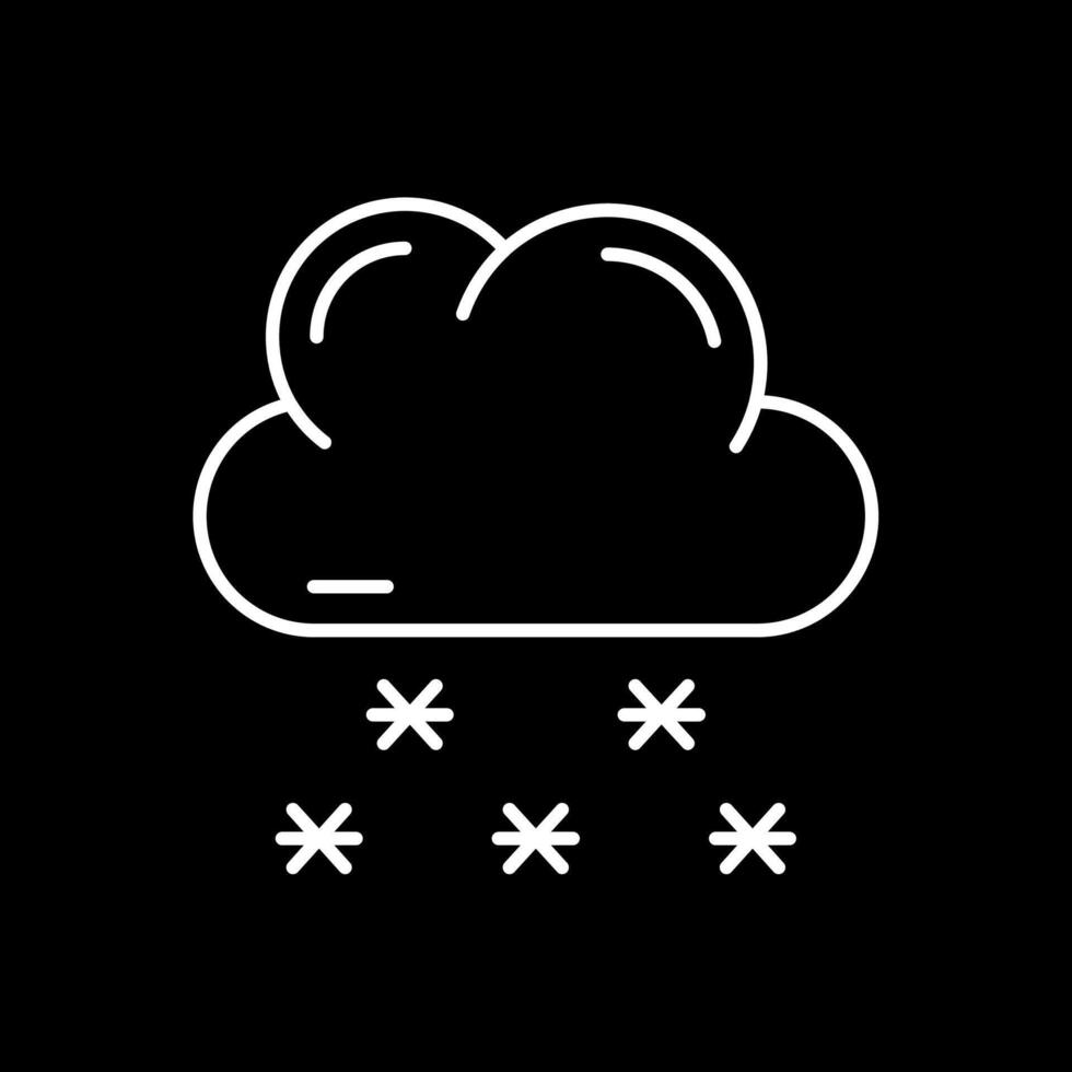 Snow Line Inverted Icon vector